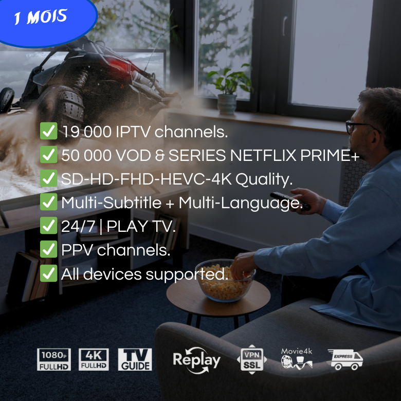 meilleur Abonnement IPTV - Abonnement IPTV 1 Mois