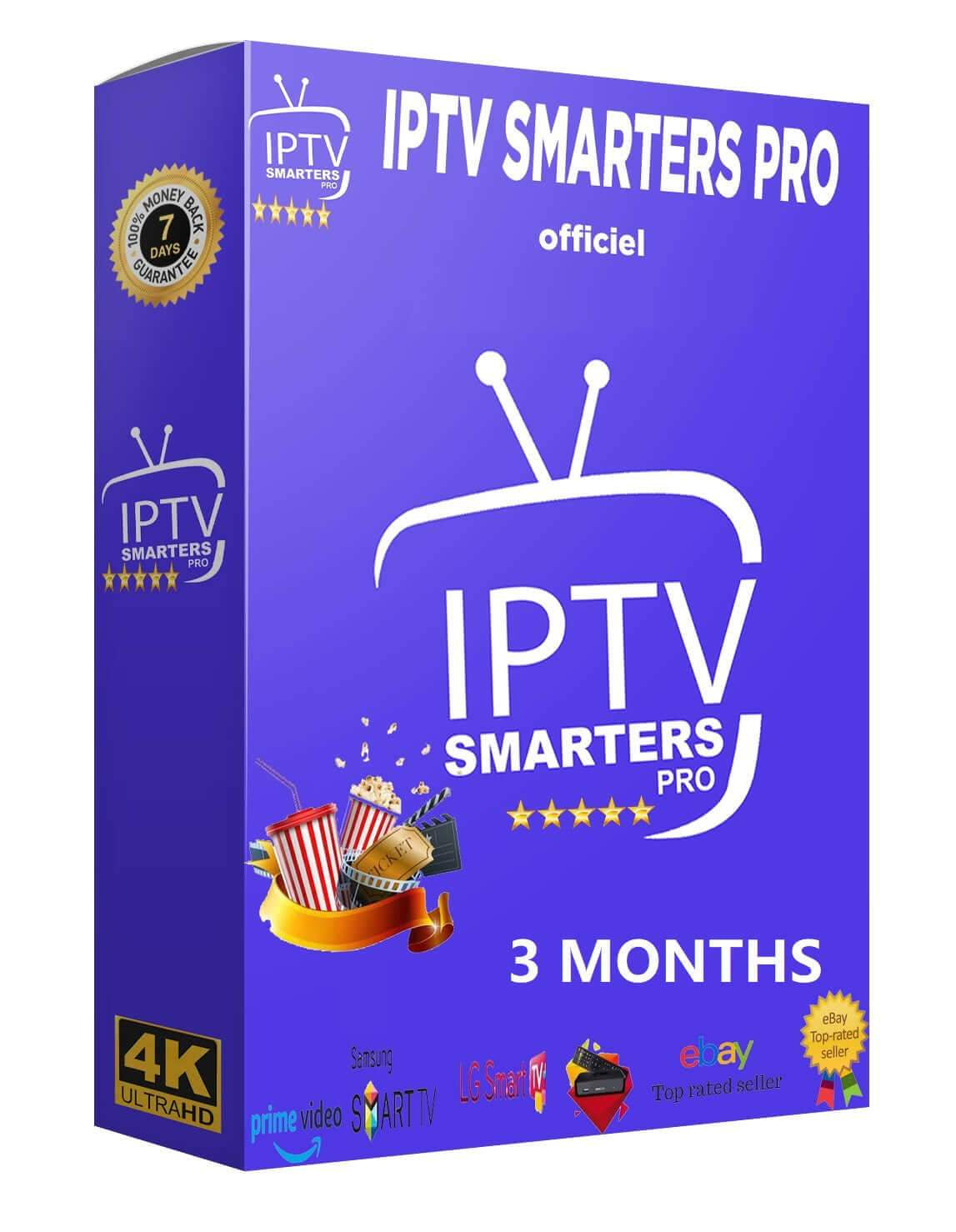 Abonnement 3 Mois IPTV SMARTERS PRO - ABONNEMENT SMARTERS PLAYER LITE 3 MOIS 4K