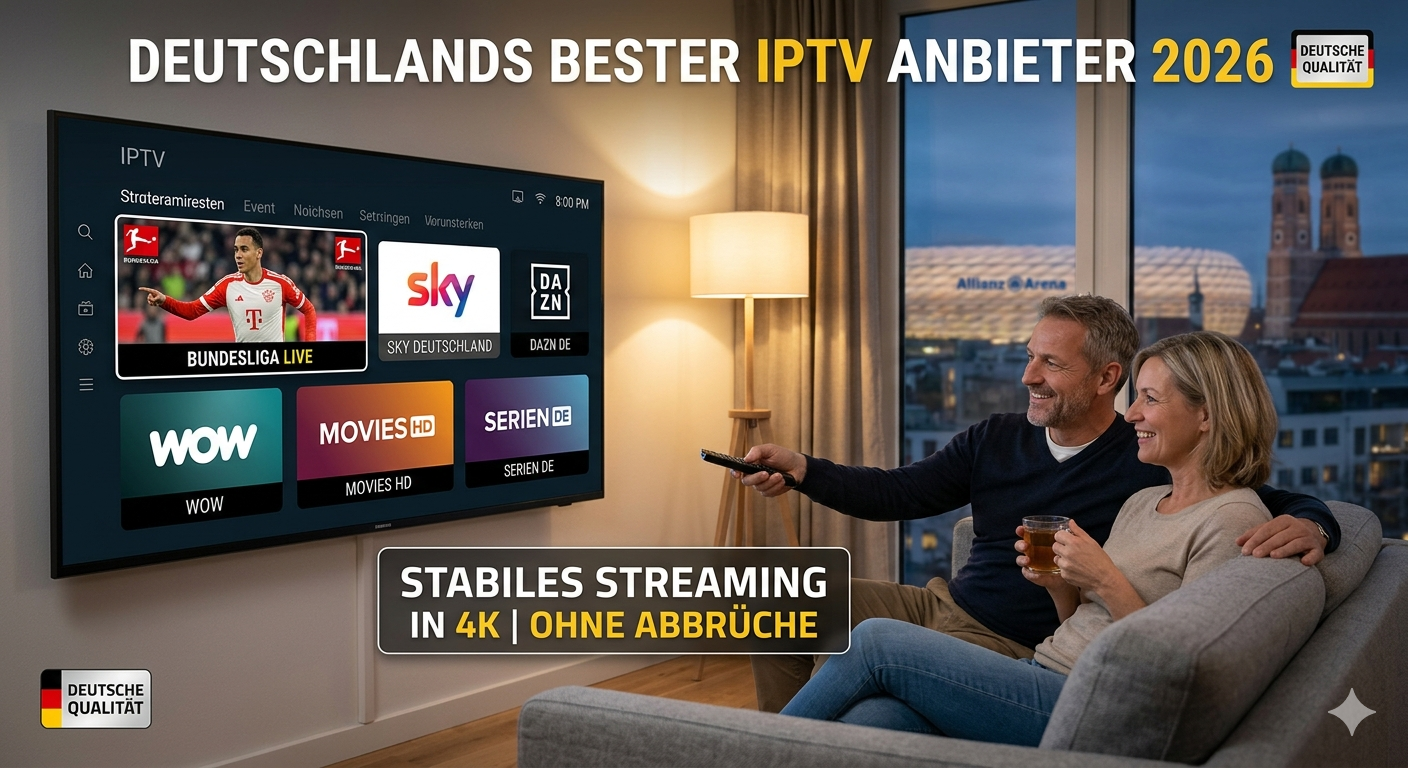 Meilleur fournisseur IPTV Allemagne 2026 | Acheter IPTV en 4K UHD
