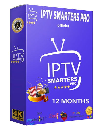 Subscription 12 Months IPTV SMARTERS PRO ( 2 DEVICES )