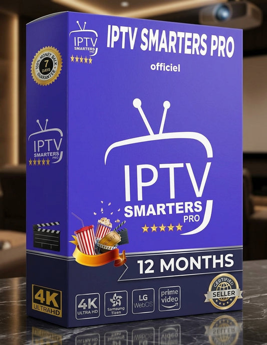 IPTV Smarters Pro 12 Months Subscription 4K Ultra HD