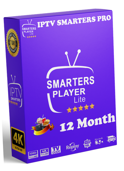 IPTV Smarter Pro 12 Month Subscription 4K